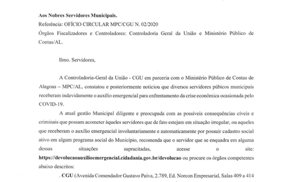 Belo Monte orienta servidores para devolução de recursos indevidos do Auxílio Emergencial