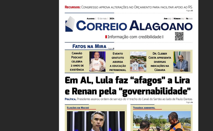 Em Alagoas, Lula faz “afagos” a Lira e Renan pela “governabilidade”