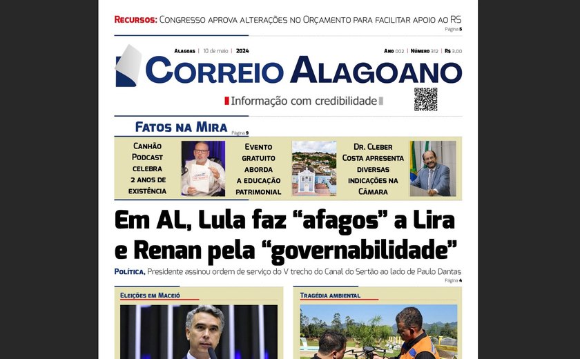 Em Alagoas, Lula faz “afagos” a Lira e Renan pela “governabilidade”