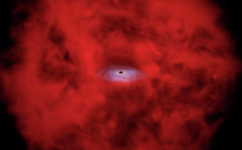 Webb detecta ponto vermelho com raios X e reforça teoria das estrelas de buraco negro (IMAGEM)