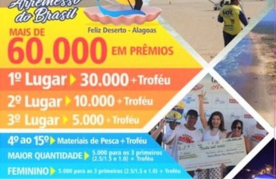 XXVI Gincana de Pesca de Arremesso começa nesta sexta-feira, 12, em Feliz Deserto	