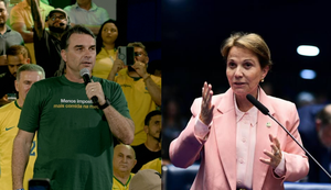 Flávio Bolsonaro diz que seguirá tentando manter Tereza Cristina como vice, apesar de nota do PP