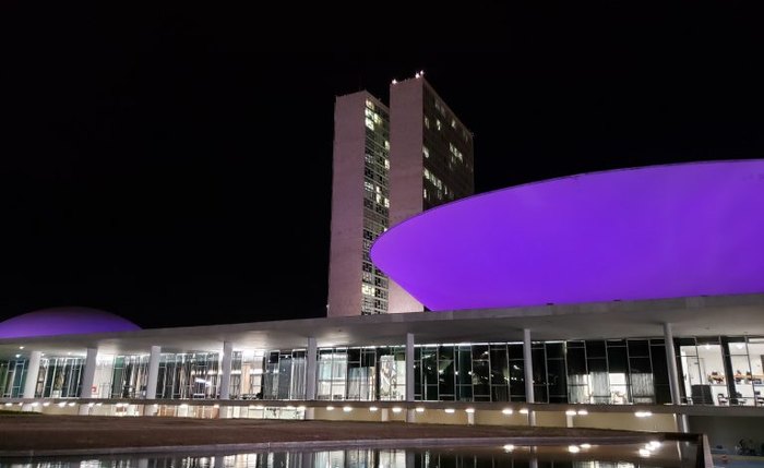Prédios públicos serão iluminados de lilás durante a campanha Prédios públicos serão iluminados de lilás durante a campanha
