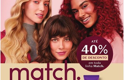 Match, marca especialista em cabelos do Boticário, promove descontos de até 40% em todas as linhas