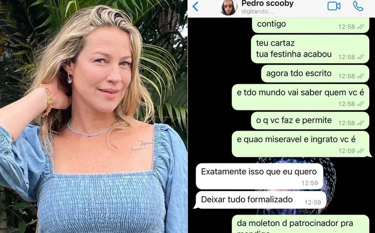 Luana Piovani expõe prints de discussão com Pedro Scooby: ‘Ingrato’
