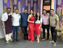 Vavá e Márcio embalam noite gastronômica natalina no programa de Amanda Françozo