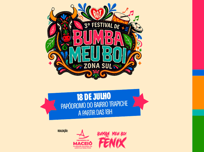 Terceiro Festival de Bumba Meu Boi da Zona Sul acontece neste sábado