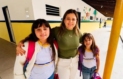 Samyra do Basto dá exemplo, aposta no ensino público para educar as filhas e quer transformar a realidade da educação em Alagoas