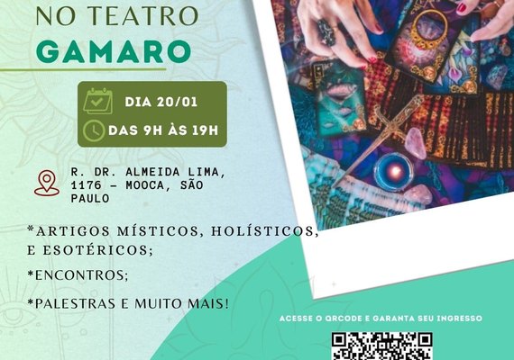 1ª Feira Mística no Teatro Gamaro promete renovar energias e espiritualidade