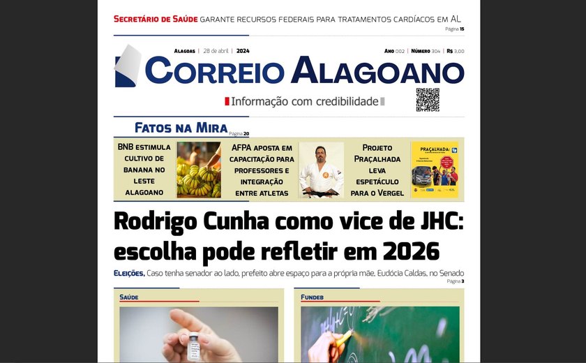 Rodrigo Cunha como vice de JHC: escolha pode refletir em 2026