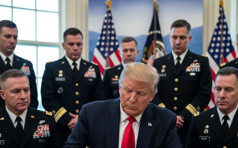 Trump assina decreto para garantir transmissão exclusiva do clássico Army-Navy