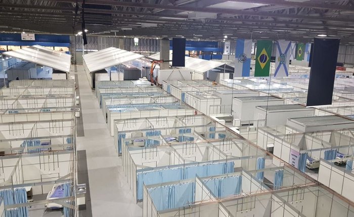 Hospital de Campanha montado no Rio de Janeiro para pacientes com Coronavírus