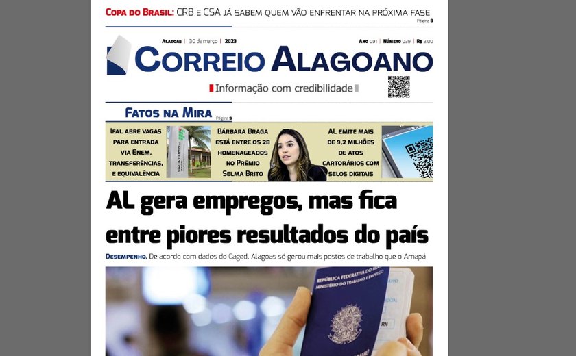 AL gera empregos, mas fica entre piores resultados do país