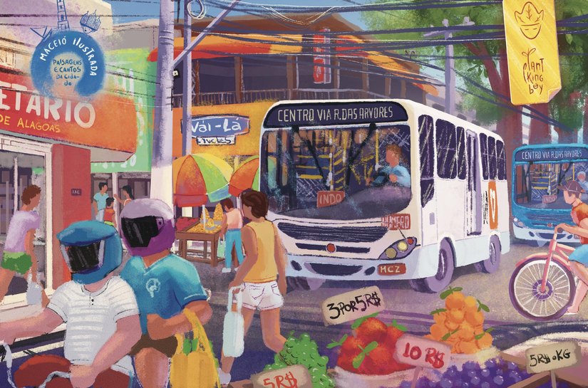 Projeto de ilustrador alagoano transforma Maceió em arte