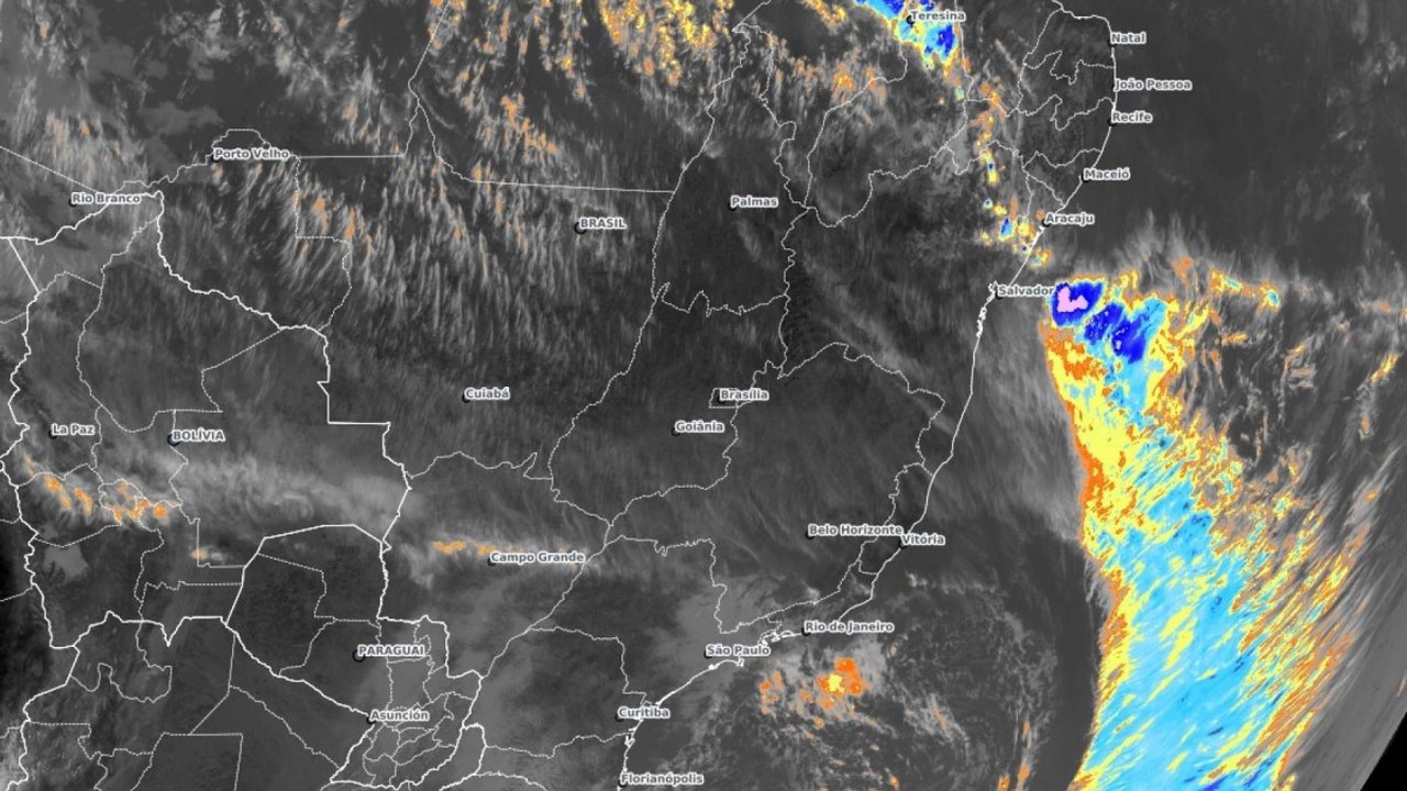 Semarh emite Aviso Meteorológico para ocorrência de de chuvas durante todo fim de semana em Alagoas
