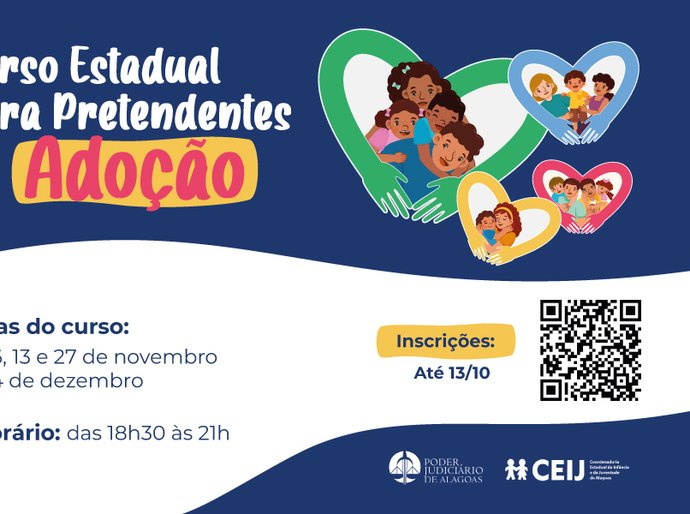 Abertas inscrições de curso virtual para pretendentes à adoção