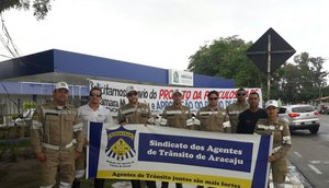 agentes de trânsito manifestação