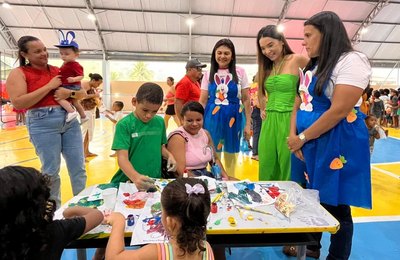Assistência Social de Santana do Mundaú promove celebração da Páscoa para as crianças