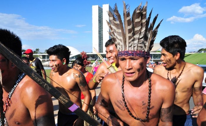 No mês passado, lideranças indígenas protestaram contra a possibilidade de mineração em seus territórios