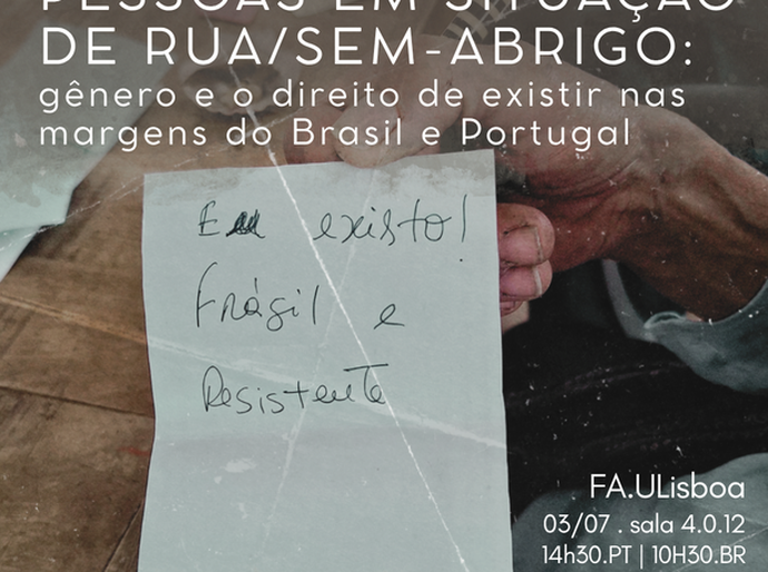 Evento remoto apresenta pesquisas sobre população em situação de rua