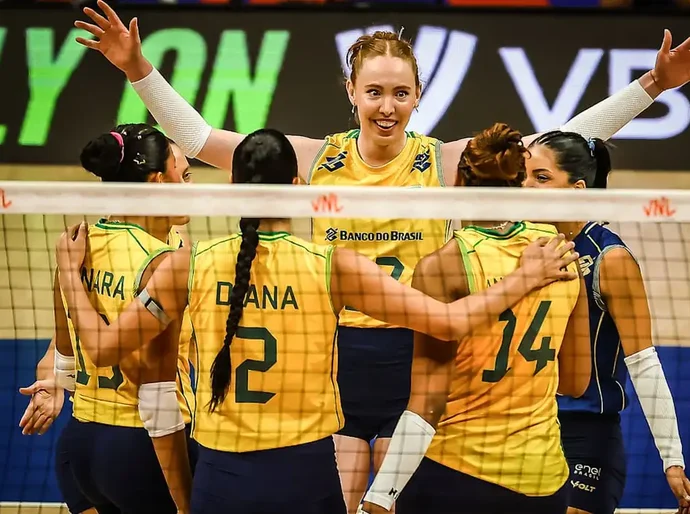 Após êxito na estreia, Brasil volta a jogar à noite na Liga das Nações de Vôlei