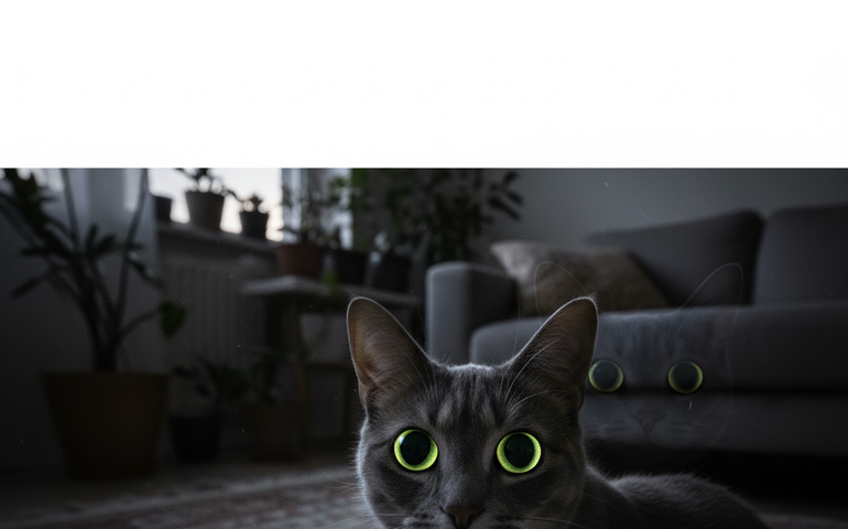 Nem preto e branco, nem infravermelho: é assim que seu gato realmente enxerga quando as luzes se apagam