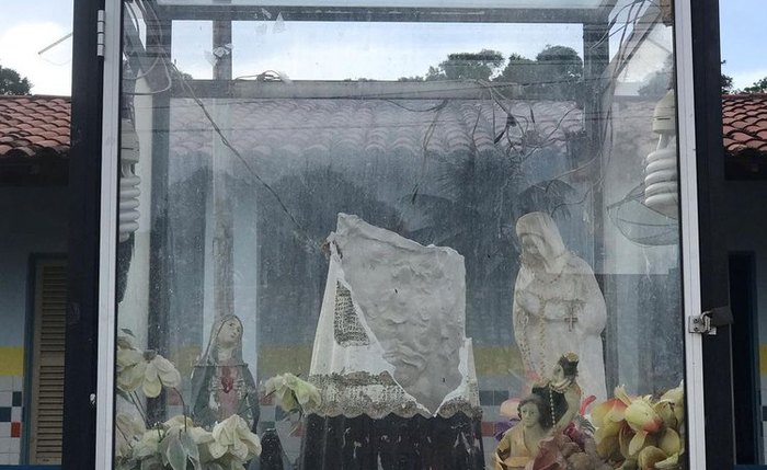 Imagem foi destruída durante o domingo Imagem foi destruída durante o domingo