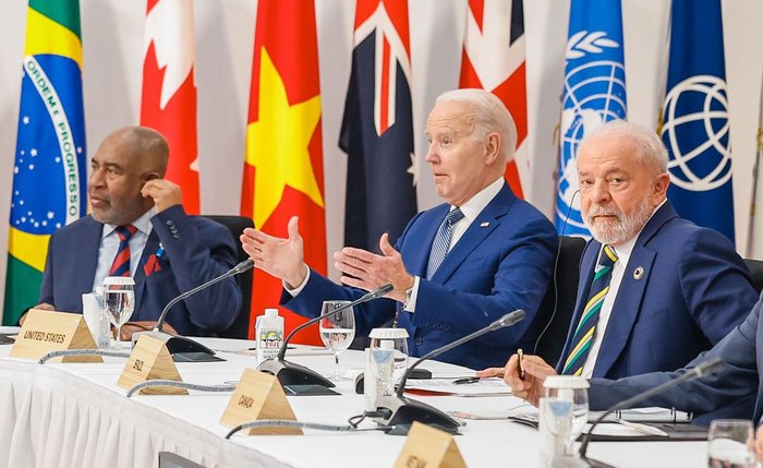 Biden ao lado de Lula