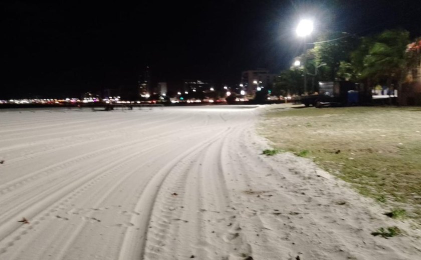 Iluminação na Praia da Avenida e entorno é reforçada para abertura do Verão 2025