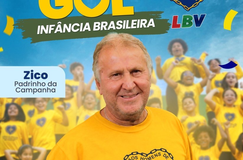 Zico entra em campo com a LBV em campanha pela infância brasileira