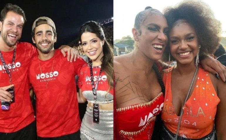 Ex-BBBs 22 se reencontram em noite de carnaval na Sapucaí