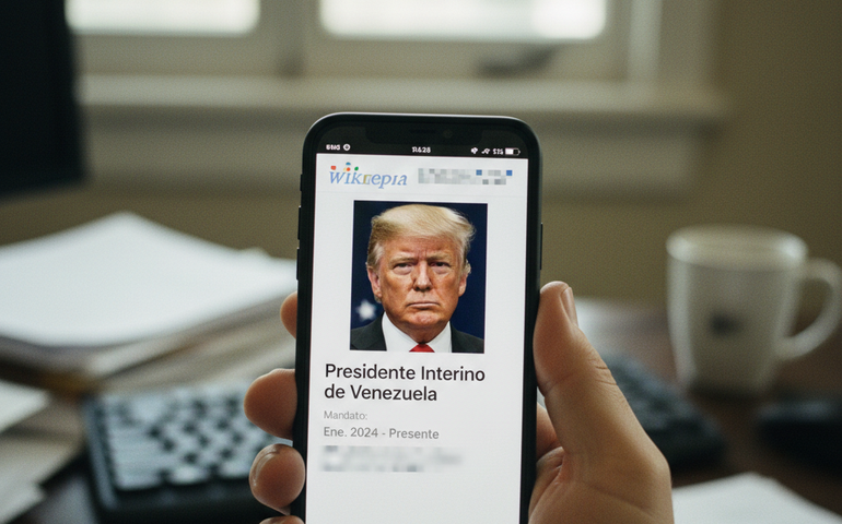 Trump publica montagem em que aparece como 'presidente interino' da Venezuela