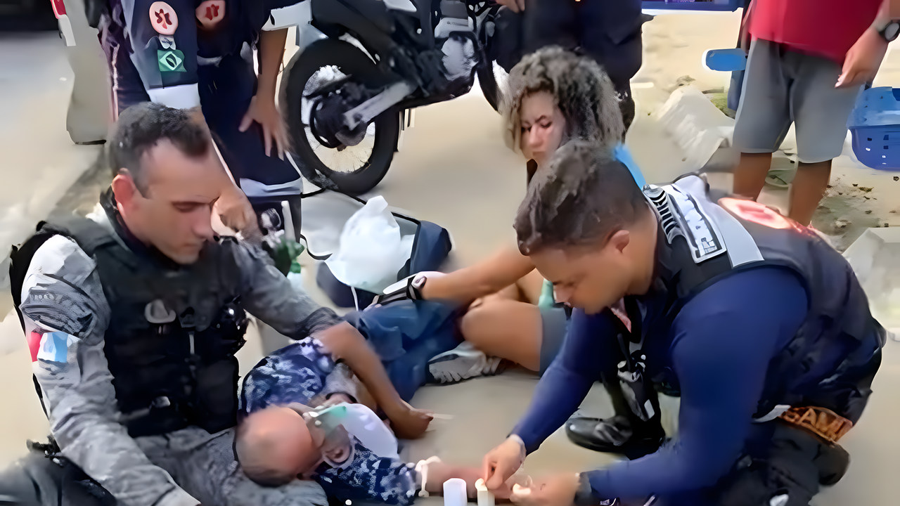 Equipe da Companhia de Raio auxilia idoso durante crises epilépticas em avenida de Maceió