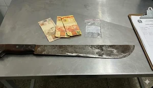 Confusão no Réveillon: homem armado com facão tenta invadir casa em Craíbas, é contido por populares e acaba na delegacia