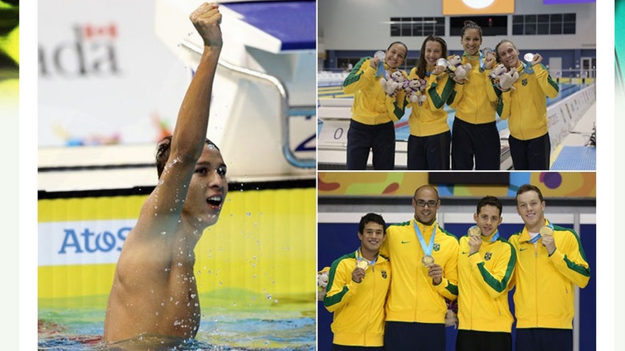 Em noite de recorde e polêmica, Brasil leva ouro, prata e bronze na natação