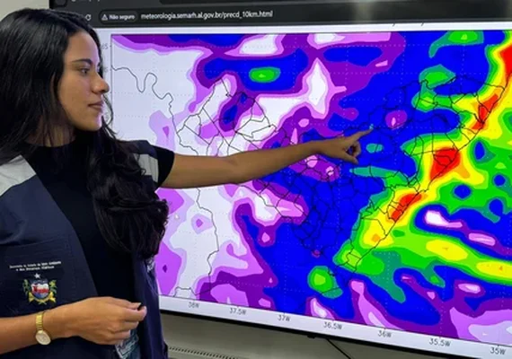 Boletim meteorológico indica chuvas para metade Leste de Alagoas