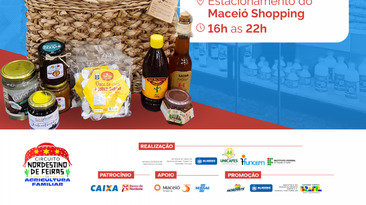 Feira Alagoana da Agricultura Familiar e Economia Solidária começa nesta sexta (29)
