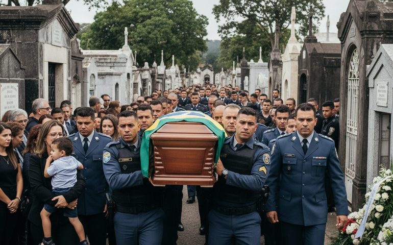 Policial civil morto em tentativa de assalto no Maracanã é sepultado no Caju