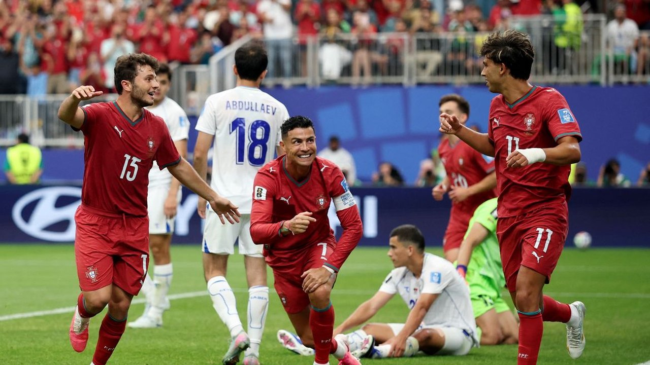 Cristiano Ronaldo marca duas vezes, faz história e Portugal goleia o Uzbequistão