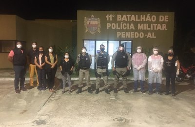 SEMS Penedo e Policia Militar realizam ação conjunta em cumprimento as medidas contra Covid-19