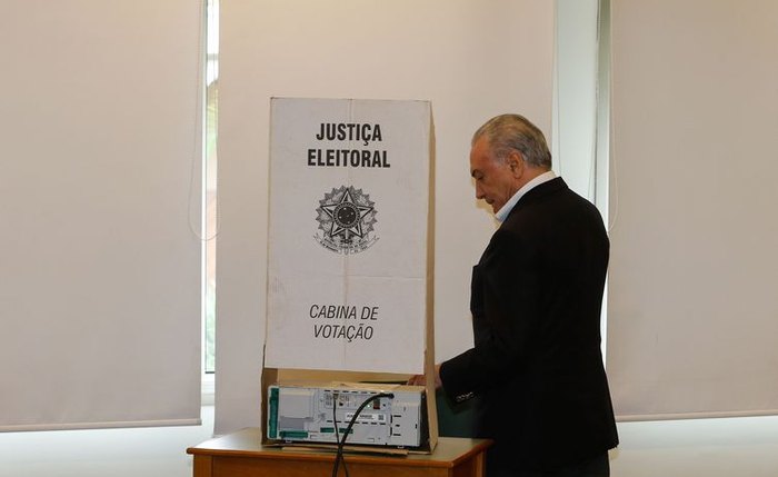 O presidente Michel Temer vota no 2º turno - Cesar Itiberê/PR