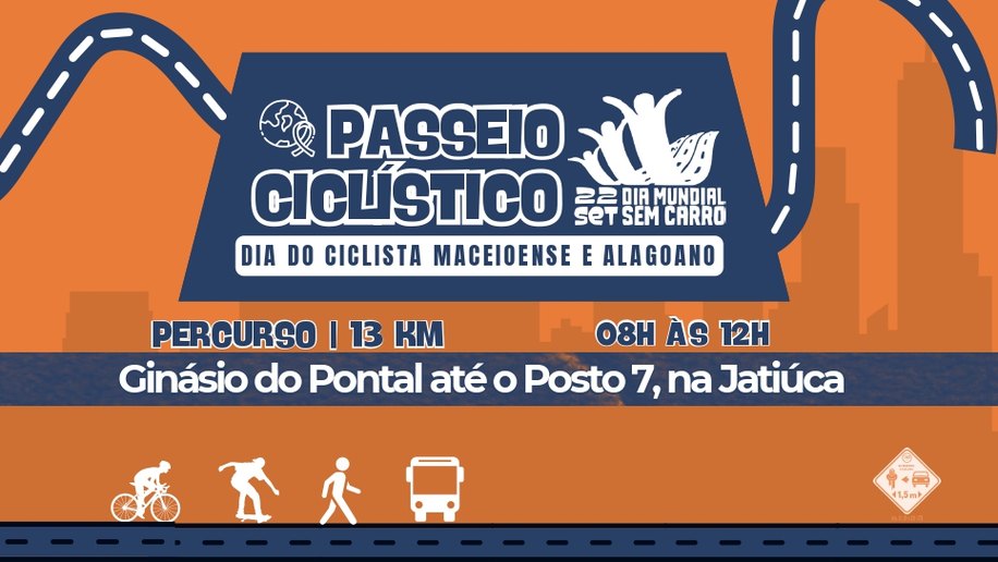 Prefeitura realiza passeio ciclístico em alusão ao Dia Mundial Sem Carro neste domingo (22)