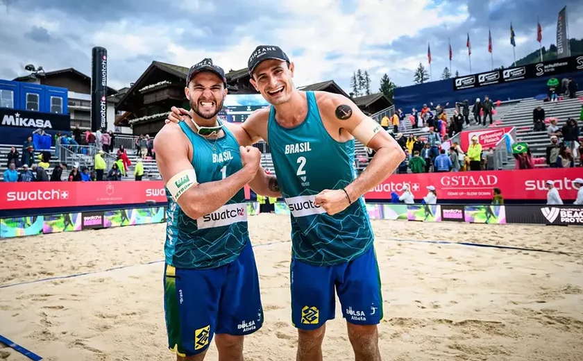 André e George largam com boa vitória sobre dupla marroquina no vôlei de praia em Paris-2024