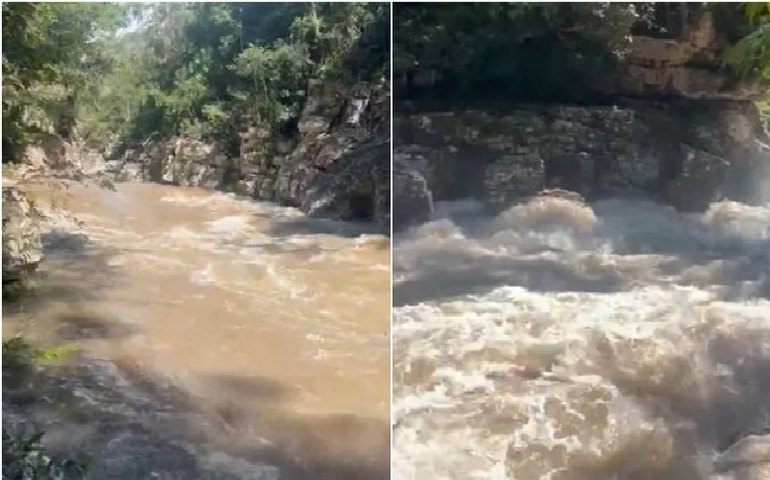 Turista americano desaparece em cheia de cachoeira na Chapada dos Veadeiros (GO)