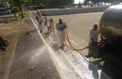 Confira programação de desinfecção em áreas públicas em Maceió