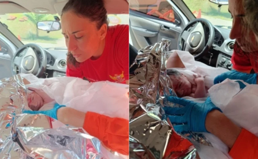 Grávida pede ajuda em quartel e bombeiros fazem parto dentro de carro