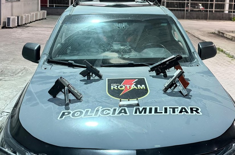 PM prende homem e apreende submetralhadora e pistolas caseiras em União dos Palmares