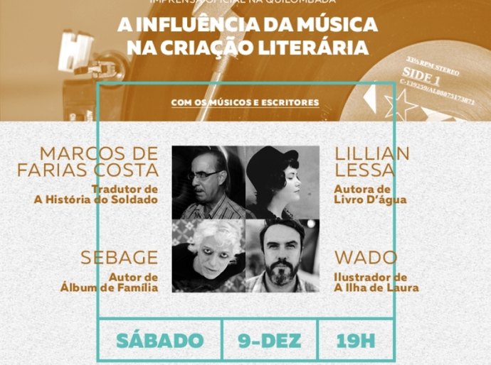 Influência da música na criação literária é tema de debate entre escritores