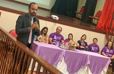 Juiz Danilo Vital palestra sobre violência doméstica, em Junqueiro