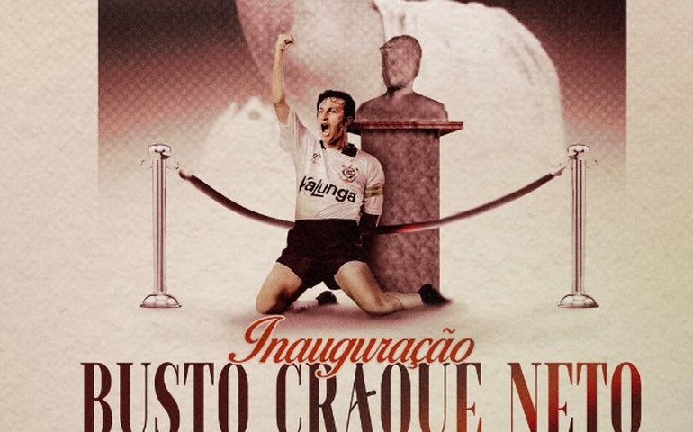 Neto tem busto inaugurado no Parque São Jorge e se emociona em homenagem do Corinthians